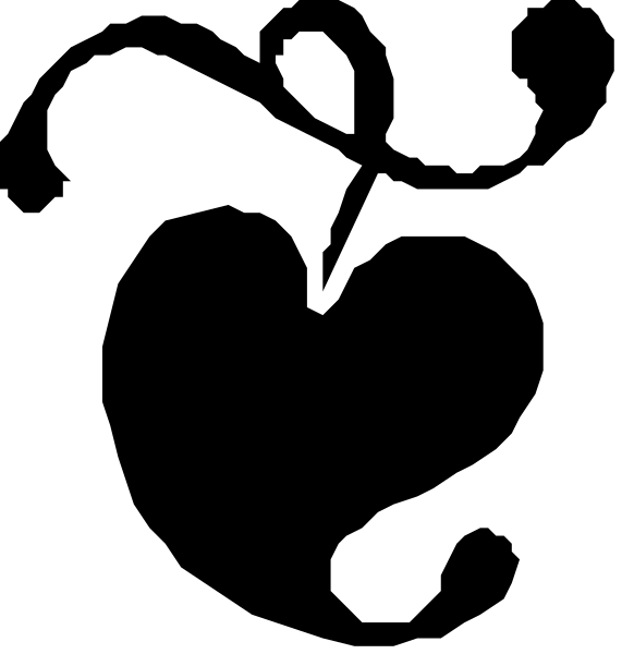 The image shows a simple black and white line drawing of three vertical rectangles with varying heights from top to bottom against an untextured background.