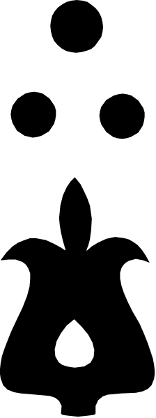The image shows a black line with two white dots on it against a gray background.