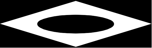 The image shows a black and white pattern with geometric shapes resembling an abstract design on what appears to be fabric or paper material.