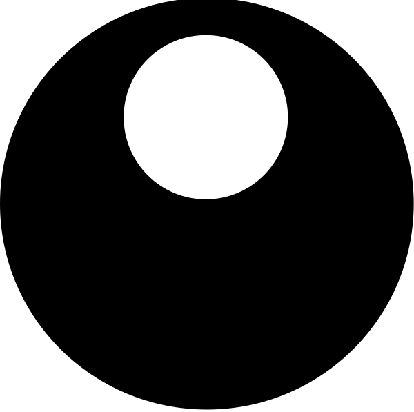 The image shows a black background with a white full moon centered on it against an otherwise dark sky.