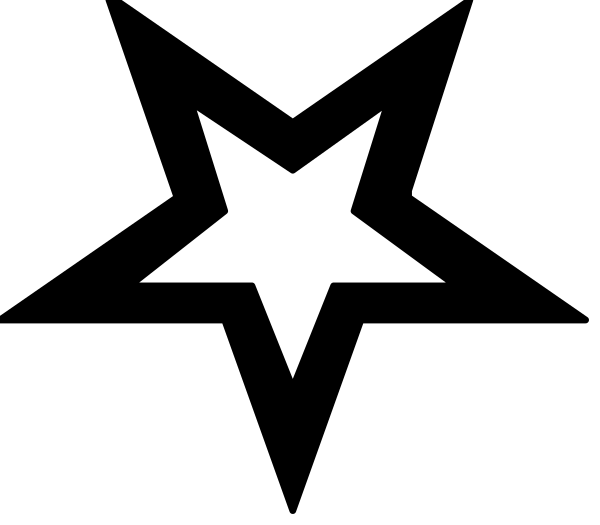 The image shows a black star on top of an orange background with no other discernible elements present.