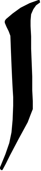 The image shows a gray background with two black vertical lines on either side of what appears to be an abstract design resembling stylized leaves in between them.