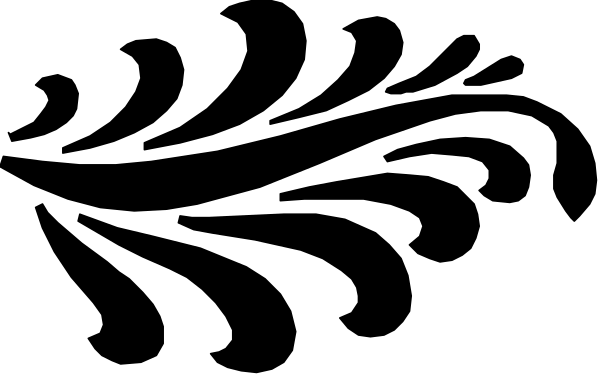 The image shows a black and white pixelated representation of an object that resembles a stylized letter 'r'.
