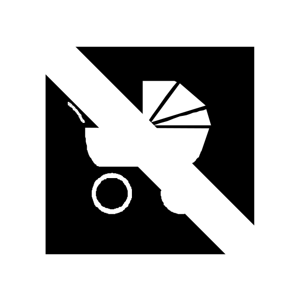 The black and white icon shows a toilet with its lid up next to an arrow pointing downwards towards it from above.