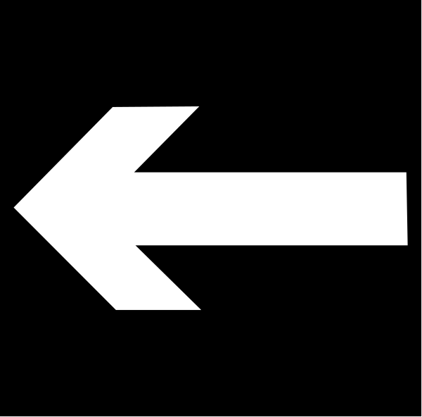 The image shows a black arrow pointing to an unseen destination on its right side against a white background with no other discernible elements present in this small clip-art format.