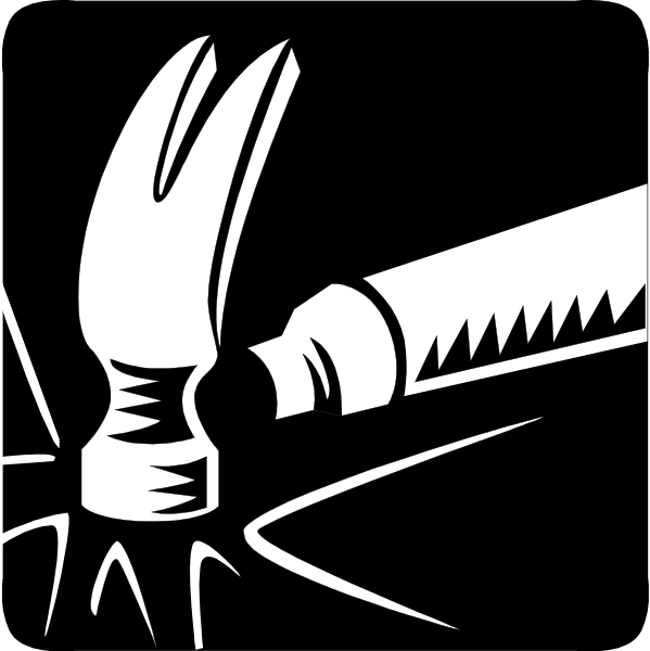 The black and white illustration shows a hand holding an open pocket knife with its blade pointing upwards towards what appears to be a small flame atop it; there is no text present in this image.