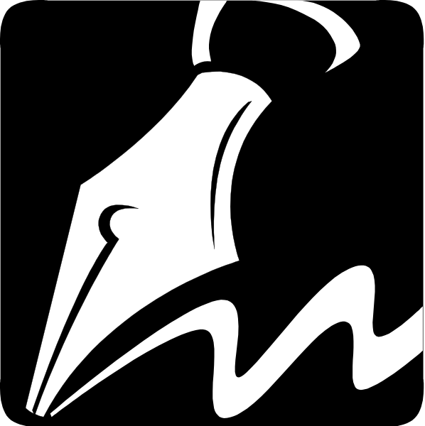 The logo of a pen with an arrow pointing to it on top.