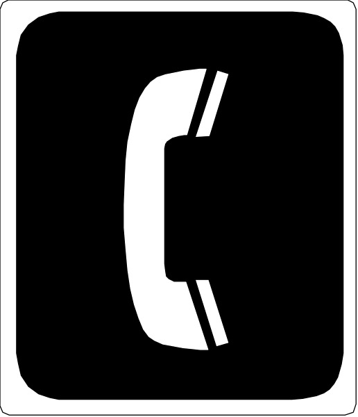 The image shows a black phone icon with white lines indicating its shape within an oval border that is also outlined by thin gray strokes against a light background.