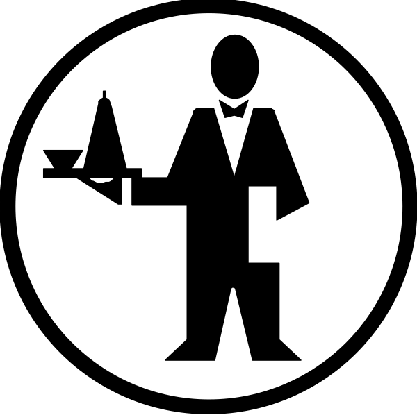 The black and white logo features a man holding an ice cream cone with his left hand while standing on what appears to be a scale in front of him; he is wearing formal attire including a tie and has a mustache, suggesting that this could represent "icecream" or the concept of weighing something.