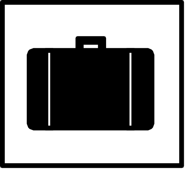 The black and white graphic shows a simple line drawing of three vertical lines with horizontal bars on them against a dark background.
