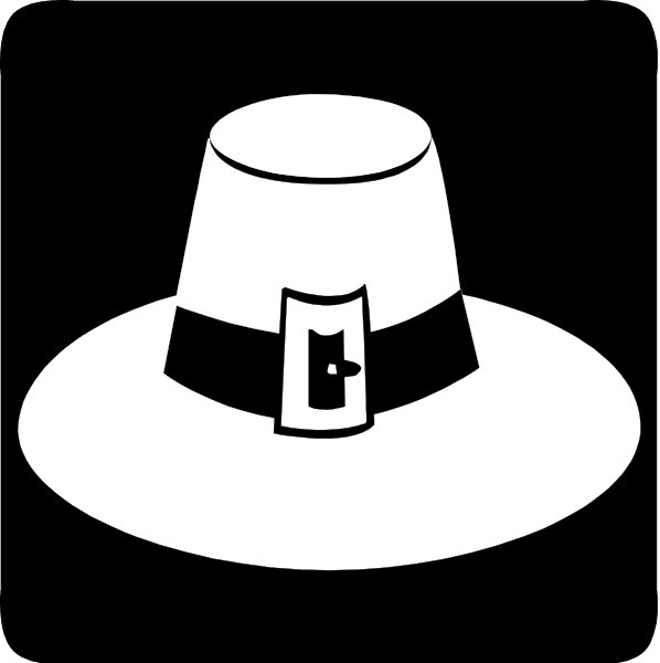 The black and white illustration shows three different styles of hats: a top hat on the left with an emblem resembling a shield in its center; a middle one that appears to be a traditional British-style flat cap, possibly representing Scotland Yard or similar police force attire; and another style at the bottom right which looks like it could represent a cowboy's hat.