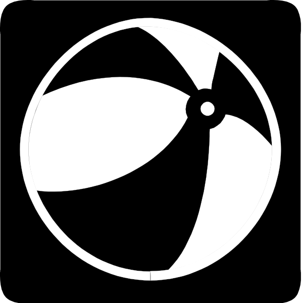 The black and white logo of a fan with blades on it against a dark background.