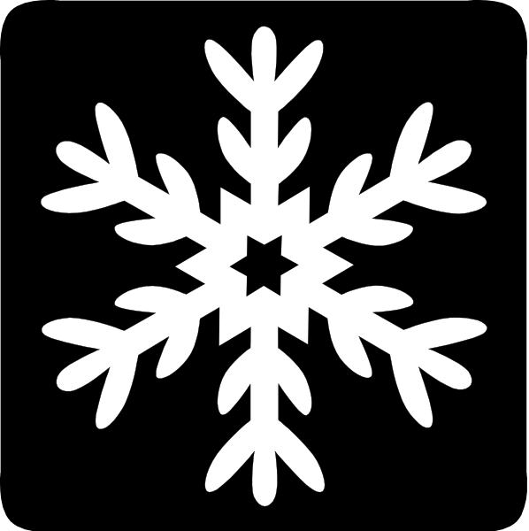 The black and white logo features a snowflake design with six distinct points radiating from its center.