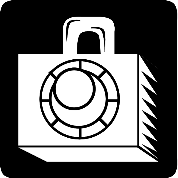 The black and white icon shows a camera with an open lens inside it, suggesting that photography is being discussed or represented here.