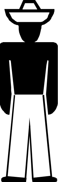 The image shows a black and white photo of two figures standing side by side with their backs to each other against an indistinct background; one figure is wearing glasses on top of its head while holding what appears to be a small object in front, possibly taking aim or pointing at something off-camera.