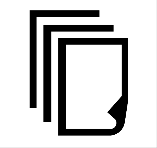 The image shows a collection of four folders with paper sticking out from them against a white background.