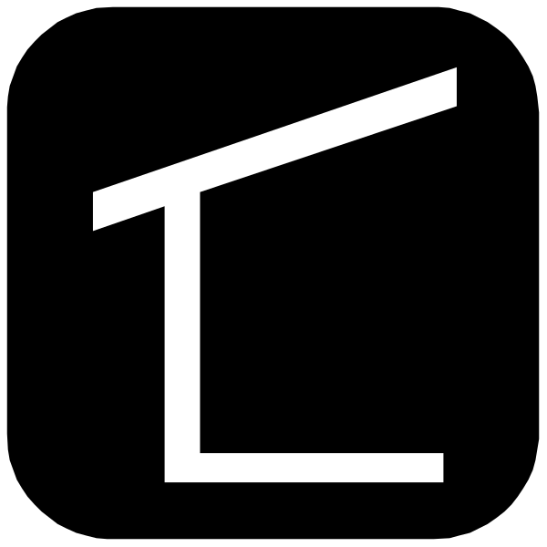 The black and white logo of a house with an arrow pointing to it from above.