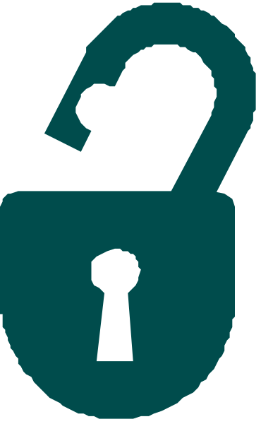 The image shows a padlock with an open latch symbolizing security or access control features on software applications such as file systems or websites that require user authentication to proceed further into their content.