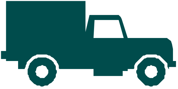 The image shows a black truck with white wheels on top of it against an indistinct background.