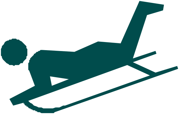 The image shows a person on water skis with an accompanying boat icon above them against a plain background.