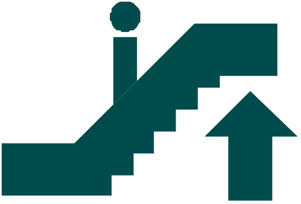 The image shows a stylized graphic with an arrow pointing upwards to indicate movement towards something higher than what is currently shown at its base; there's also text that reads "UP" in bold letters, suggesting progression and improvement over time.