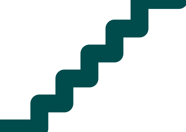 The image shows a pixelated representation of an abstract design with vertical lines that resemble steps leading up to what appears to be a horizontal line at the top right corner.