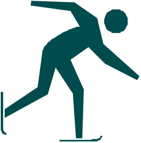 The image shows a stylized graphic of an athlete running with their arms outstretched on what appears to be skis in front of them against a white background; there is also text that reads "BEST" and another word partially visible, which seems like it could start with the letter 'S'.