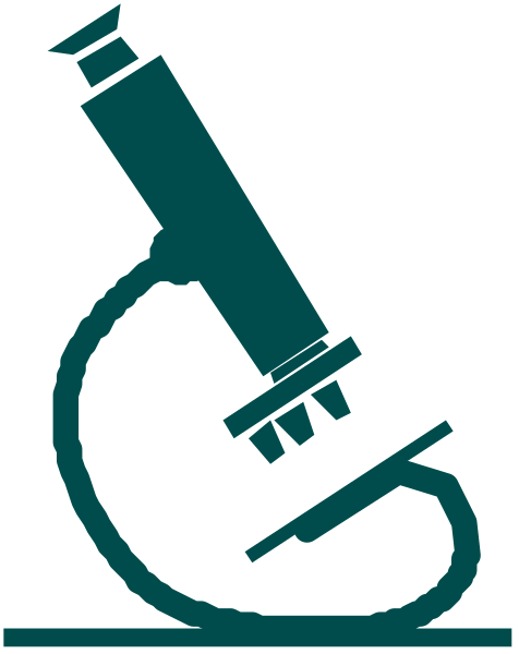 The logo features a stylized depiction of an astronomical telescope with its eyepiece pointed towards it on top of what appears to be a microscope stand, symbolizing scientific exploration in both astronomy and biology.
