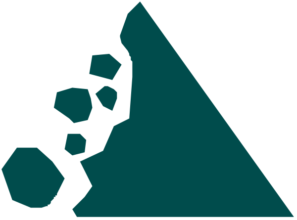 The image shows a stylized graphic of mountains with trees on them against an abstract background that resembles watercolor paint strokes in shades of blue-green to white at the top right corner.