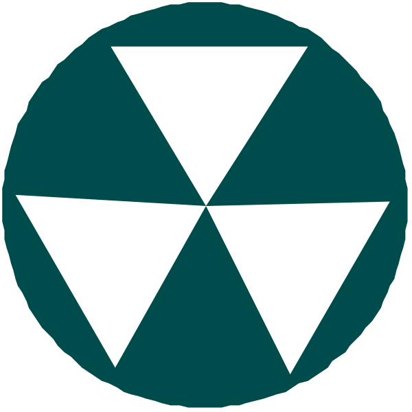 The logo of a company with an abstract design featuring geometric shapes resembling letters "A" and "O".