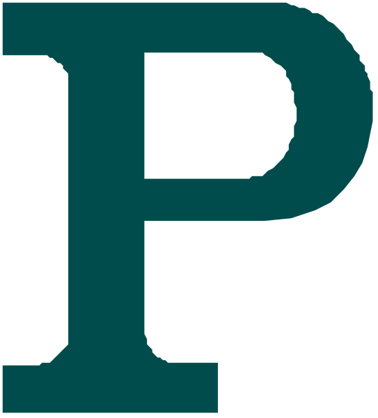 The logo of a company with an initial 'P' on it.