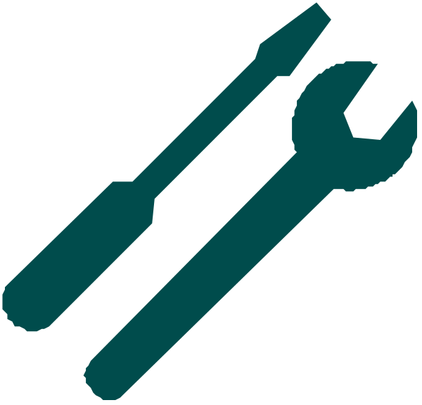 The image shows a collection of tools including wrenches with their handles pointing upwards, set against an abstract background that is dark in color.