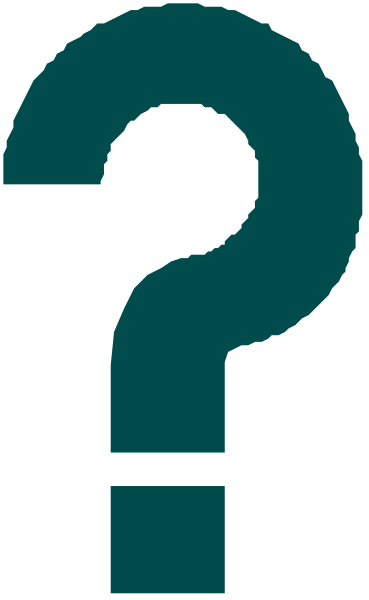 The image shows a question mark graphic with text that reads "?"