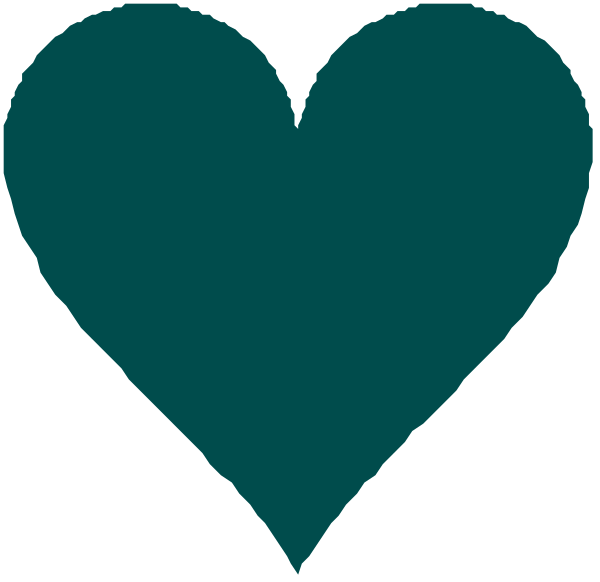 The image shows a simple graphic of two overlapping hearts with an abstract design inside them that resembles a heart shape in blue color against a white background.