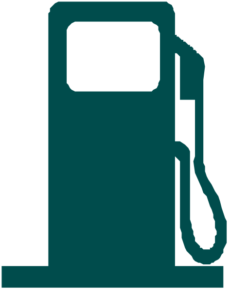 The image shows a stylized graphic of an electric car charging station with two plugs connected to it; there is no vehicle depicted in this clip-art illustration.