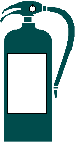 The image shows a fire hydrant with an open cap next to it is a bottle of water labeled "FIRE EXTINGUISHER".