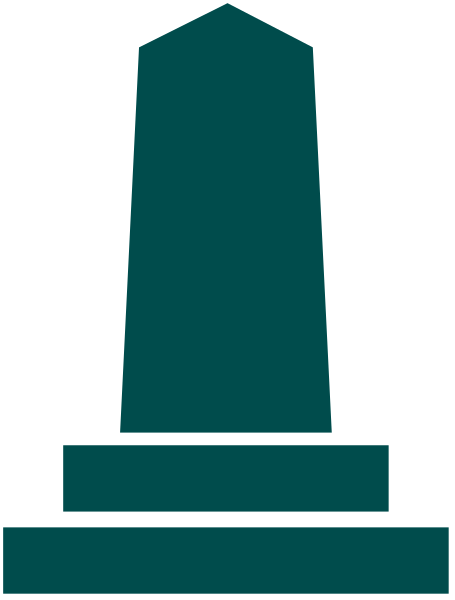 The image shows a stylized graphic of an obelisk with text above it that reads "WASHINGTON MONUMENT."