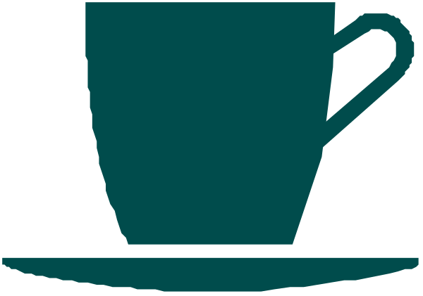 The image shows a coffee cup with a handle on top of it against a white background.