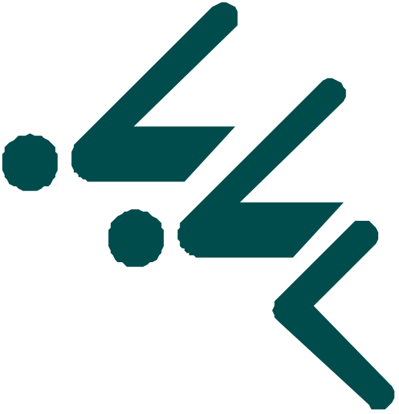 The image shows a logo with three different designs: on top left there's an icon of two hands clasped together; in the center is another design featuring what appears to be stylized human figures engaged in some sort of activity, possibly related to healthcare or sports given their postures and attire; at bottom right are more abstract shapes that could represent a logo for a company with initials "S" and "C." The overall style suggests it's an emblematic representation likely used by organizations.