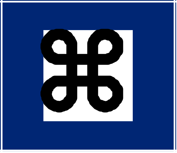The image shows a blue flag with white text on it that reads "NATIONAL FLAG OF THE UNITED STATES".