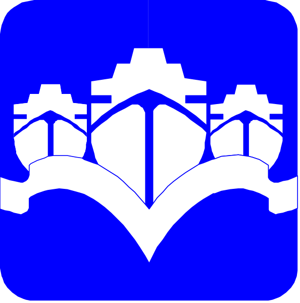 The image shows a blue icon with white text on top of it that reads "Ships" next to an illustration depicting three ships in silhouette against a light background at nighttime.