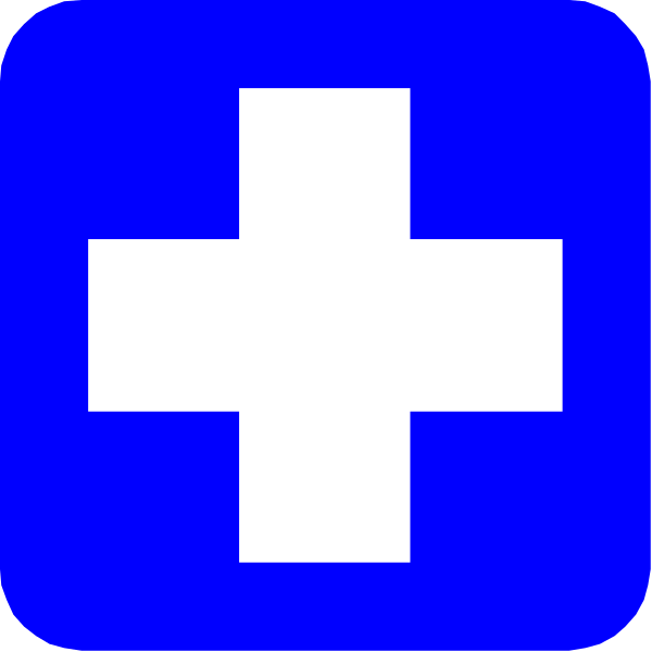 The image shows a blue cross on white background with no additional details visible due to its size.