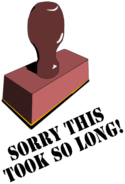 The image shows a red block with an indentation on top of it next to a gray background that has black stripes running across its width.