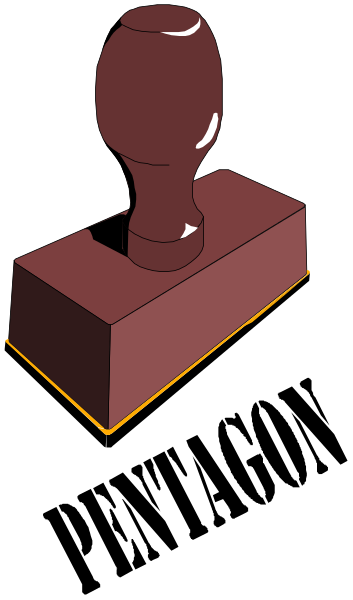 The image shows a red hammer on top of a wooden block with two nails sticking out from it against a black background.