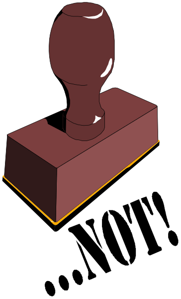 The image shows a red hammer with its head resting on top of an orange block that has two holes cut into it for nails to be inserted through them.