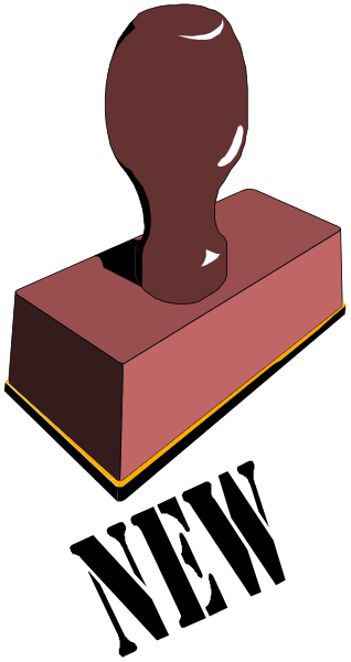 The image shows a red vase on top of an orange block with two black lines at its sides against a white background.