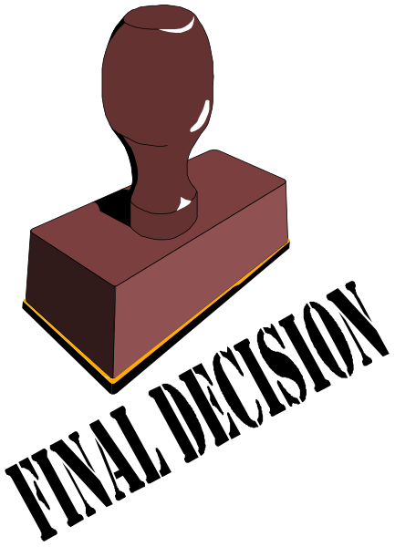 The image shows a red gavel on top of an orange block with black lines indicating its dimensions against a dark background.