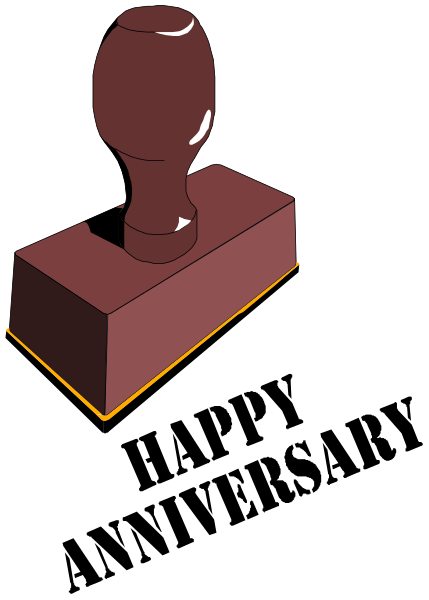 The image shows a red hammer with its head resting on top of an orange block against a black background.