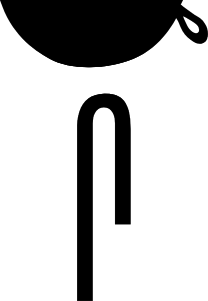 The image shows a black and white photo of an object with multiple sections that appear to be folded over each other like accordion pleats.