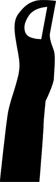 The image shows a black and white pixelated representation of an animal with two ears standing on its hind legs against a gray background.